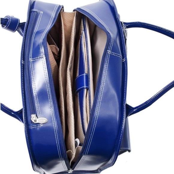 McKlein Sleek Navy Women's Laptop Bag PRELOVED - Picture 4 of 6